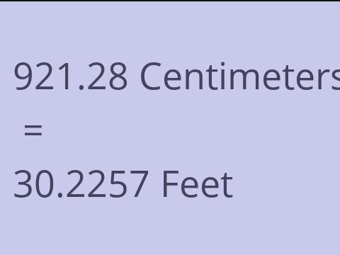 921.28 CM TO FEET