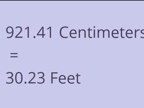 921.41 CM TO FEET