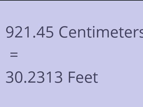 921.45 CM TO FEET