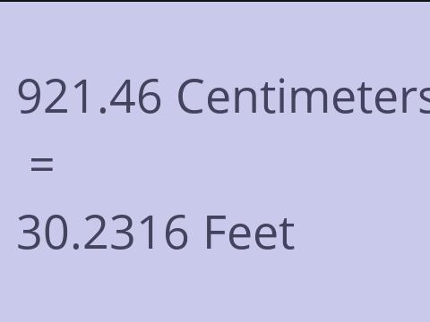 921.46 CM TO FEET