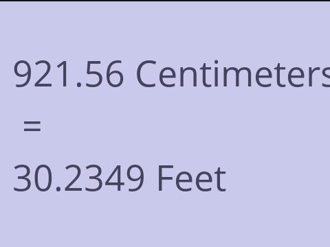 921.56 CM TO FEET