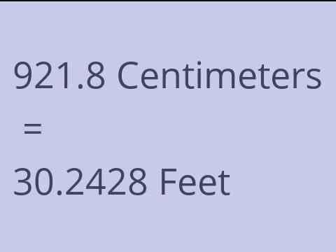 921.8 CM TO FEET