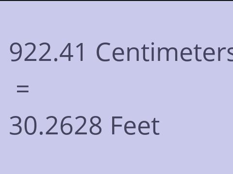 922.41 CM TO FEET