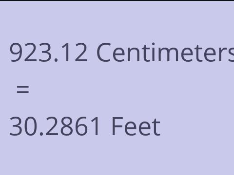 923.12 CM TO FEET