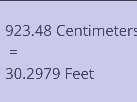 923.48 CM TO FEET