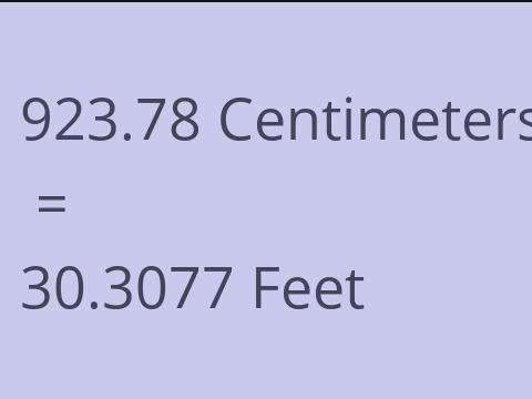 923.78 CM TO FEET