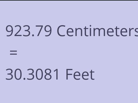 923.79 CM TO FEET