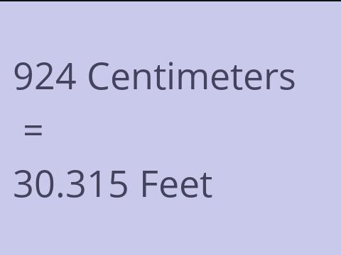 924 CM TO FEET