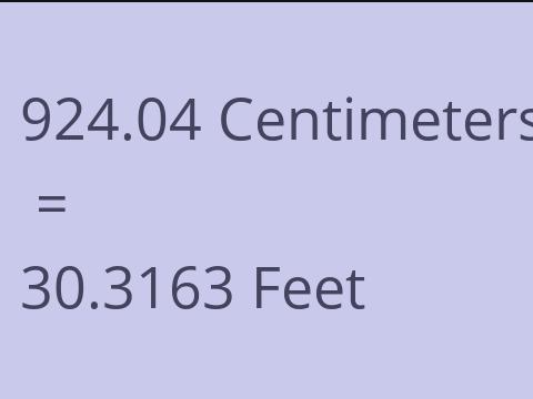 924.04 CM TO FEET