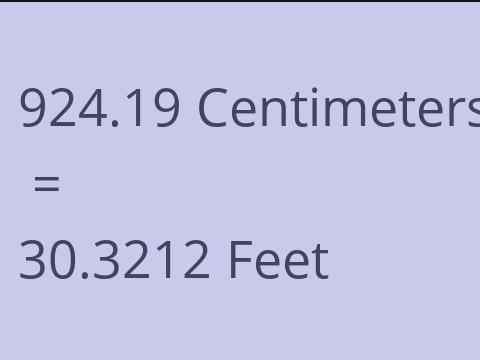 924.19 CM TO FEET