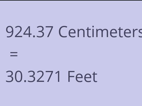 924.37 CM TO FEET