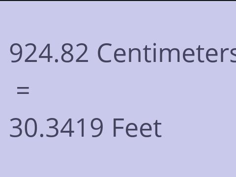 924.82 CM TO FEET