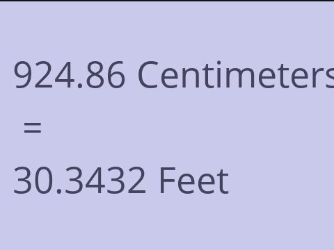 924.86 CM TO FEET