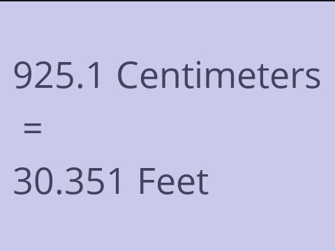 925.1 CM TO FEET