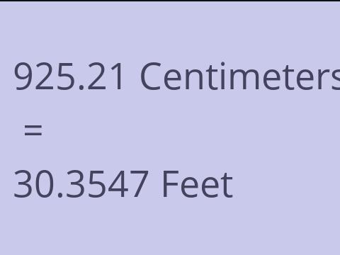 925.21 CM TO FEET