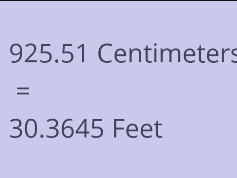 925.51 CM TO FEET