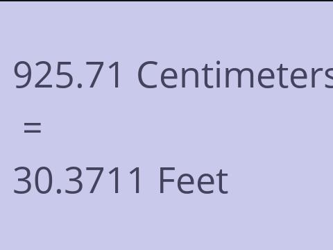 925.71 CM TO FEET