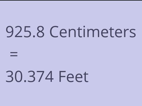 925.8 CM TO FEET