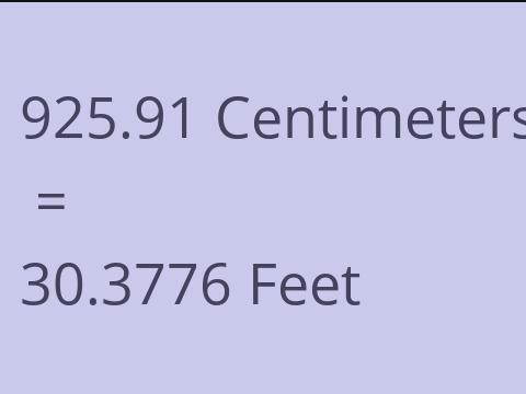 925.91 CM TO FEET