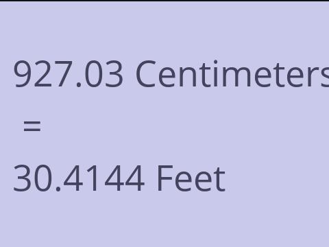 927.03 CM TO FEET