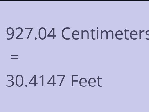 927.04 CM TO FEET