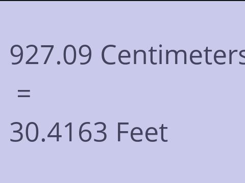 927.09 CM TO FEET