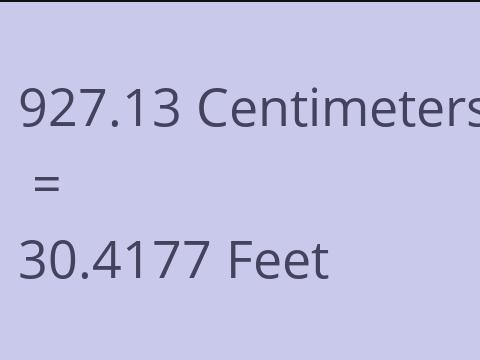 927.13 CM TO FEET