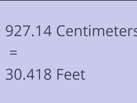 927.14 CM TO FEET