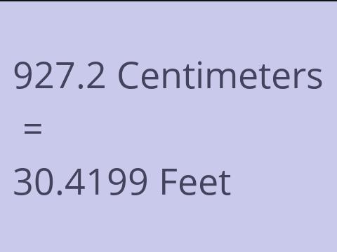 927.2 CM TO FEET