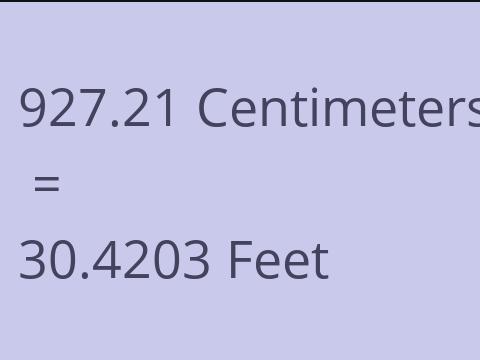 927.21 CM TO FEET