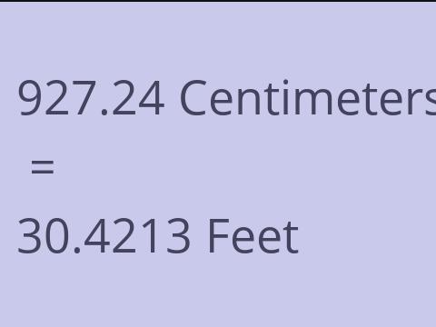 927.24 CM TO FEET