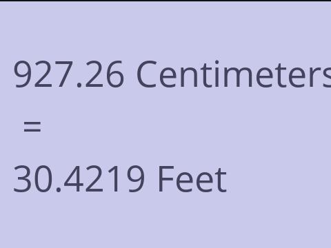 927.26 CM TO FEET