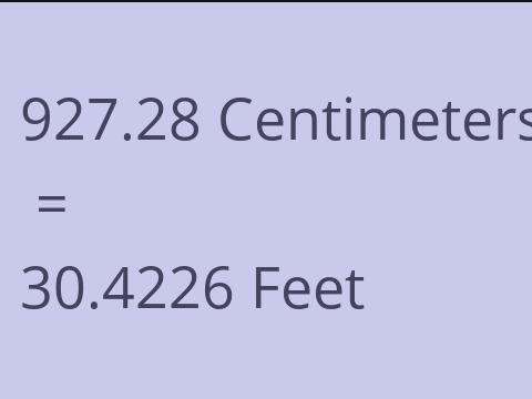 927.28 CM TO FEET