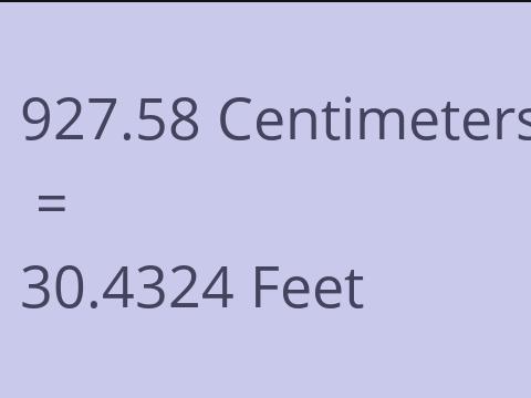 927.58 CM TO FEET