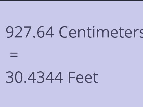 927.64 CM TO FEET