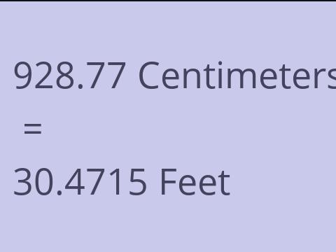 928.77 CM TO FEET