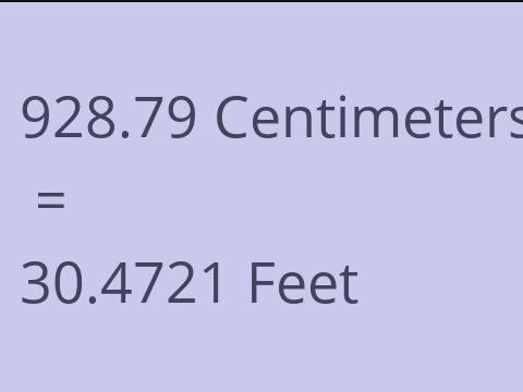 928.79 CM TO FEET