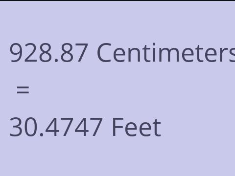 928.87 CM TO FEET