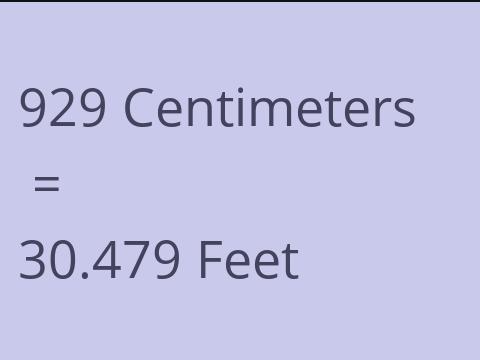 929 CM TO FEET