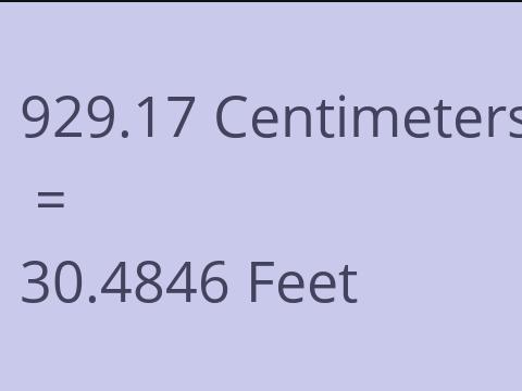 929.17 CM TO FEET