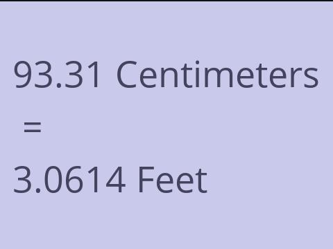 93.31 CM TO FEET