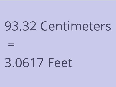 93.32 CM TO FEET