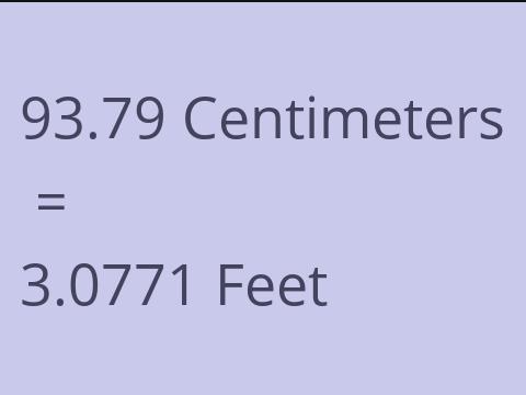 93.79 CM TO FEET