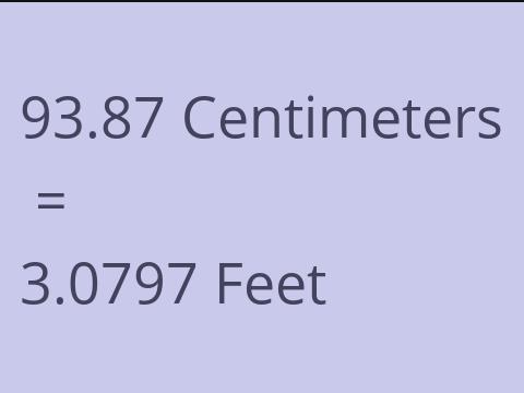 93.87 CM TO FEET