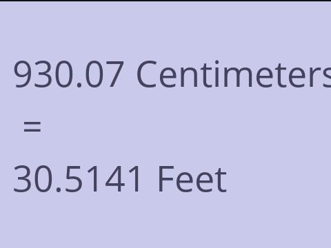 930.07 CM TO FEET