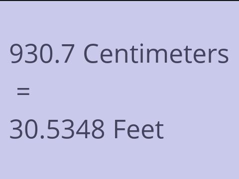 930.7 CM TO FEET