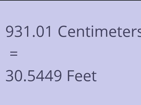 931.01 CM TO FEET