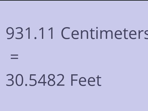 931.11 CM TO FEET