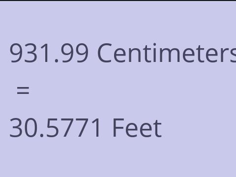 931.99 CM TO FEET