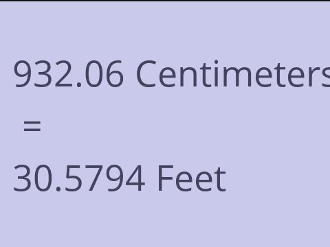 932.06 CM TO FEET